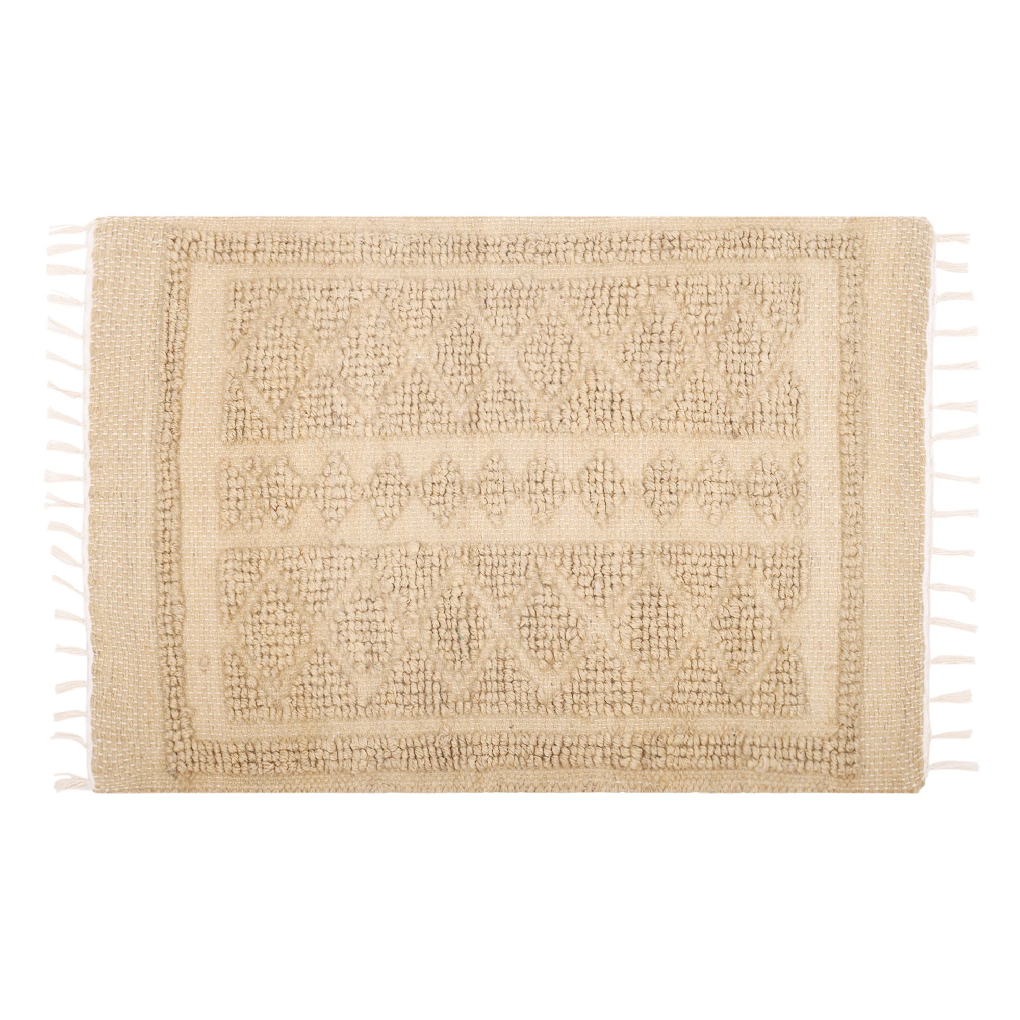 Raiganj Crafts Natural Comfort: Experience Serenity with our Eco-Friendly Handmade Jute and cotton fabric Mat|doormat Home Kitchen |Office| Bathroom & Home | Living Room| Bedroom