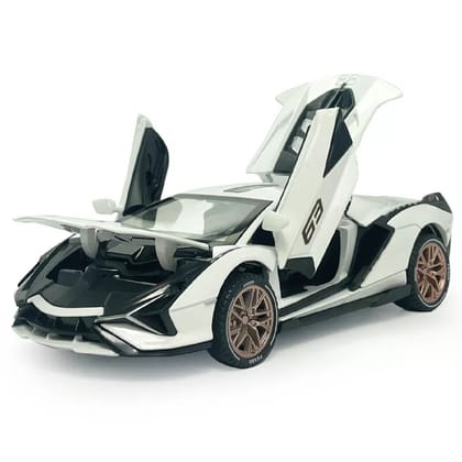 1:32 Alloy Diecast Car Models for Lamborghini SIAN Simulation Sound and Light Pull Back Gift