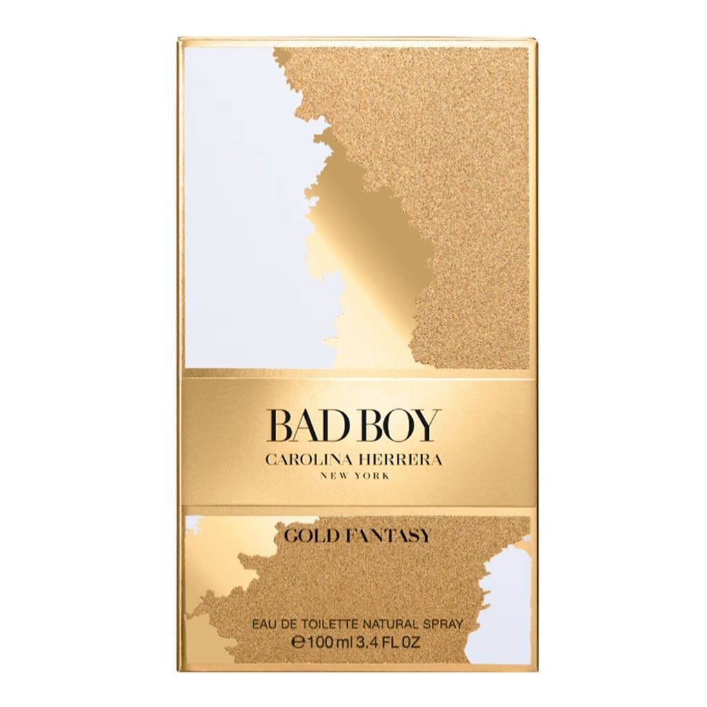 Carolina Herrera Bad Boy Gold Fantasy, Eau De Toilette, 100ml, 3.4 fl oz, Men's Perfume