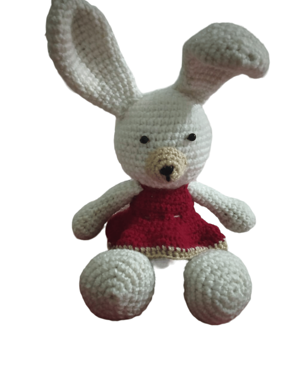 White Bunny - Soft Crochet Toy for Kids