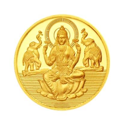 Sri Jagdamba Pearls 2 Gram 22Kt (916) Hall Marked Lakshmi Gold Coin
