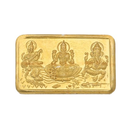 Sri Jagdamba Pearls 5 Grams 24Kt (999) Ganesh Saraswathi Lakshmi Gold Coin