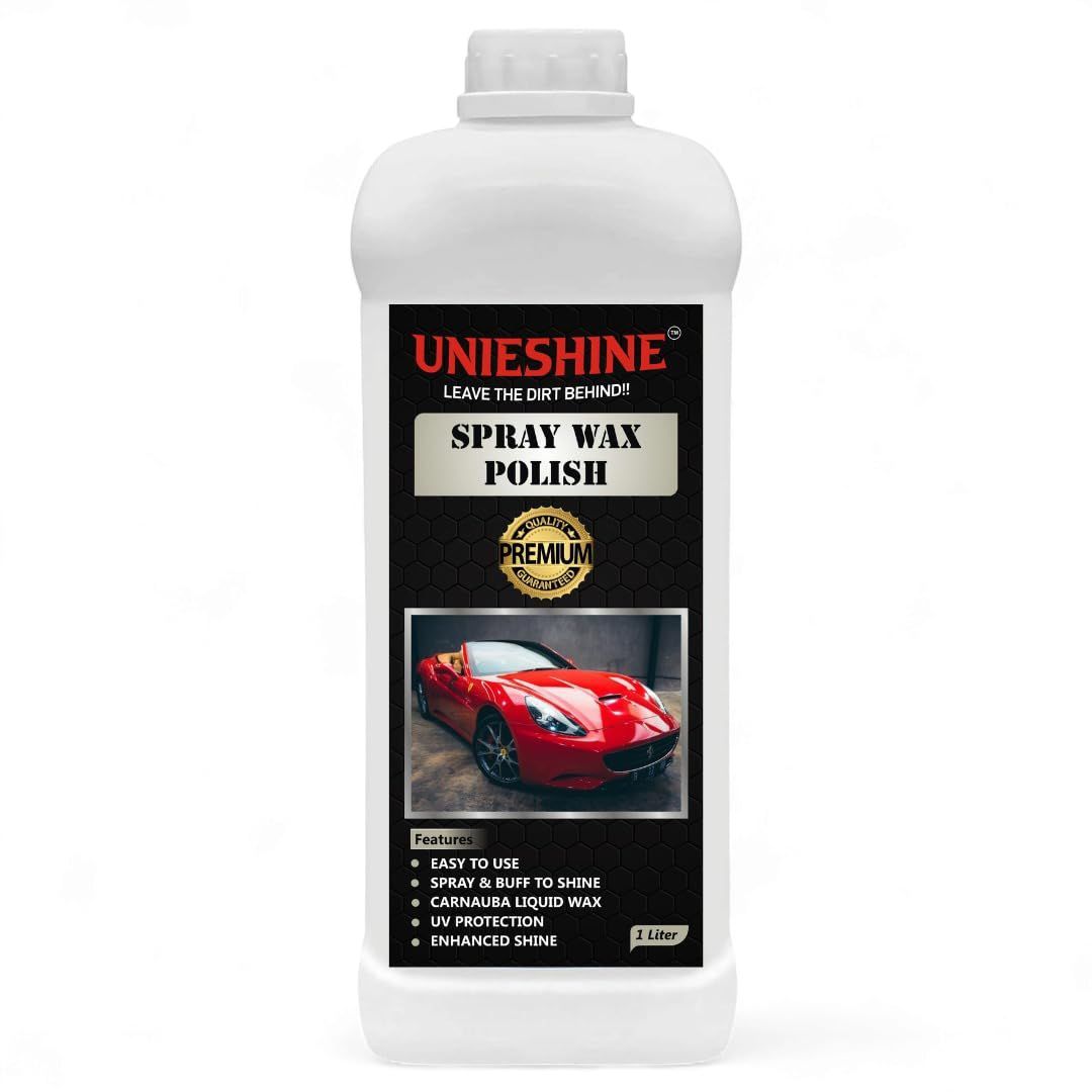 UNIESHINE Premium Liquid Wax Polish Spray for Car & Bike | Car Polish Spray and Wipe Formula for Long Lasting Miraculous Shine (1000ML)