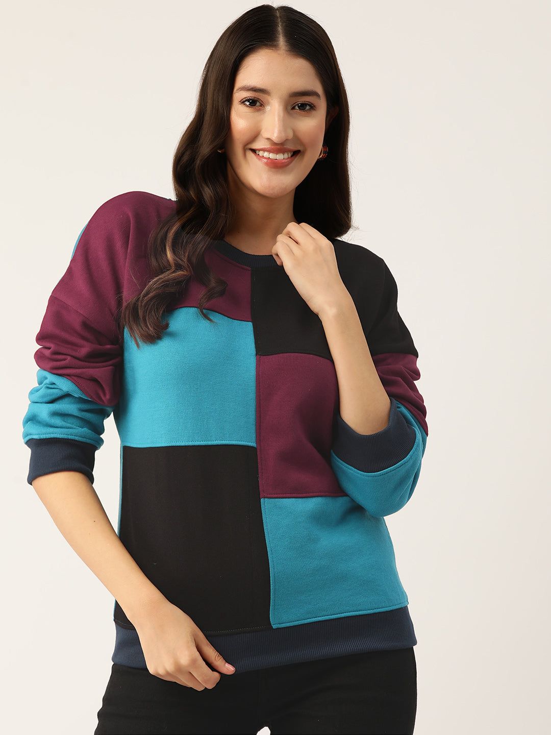 Colourblocked Fleece Sweatshirt