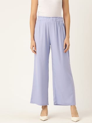 Women Relaxed Loose Fit High-Rise Parallel Trousers