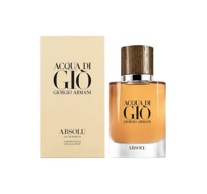 Giorgio Armani Acqua Di Gio Absolu Eau De Parfum Spray for Men, 3.4 Fl Oz/100ml - Woody Aromatic Fragrance