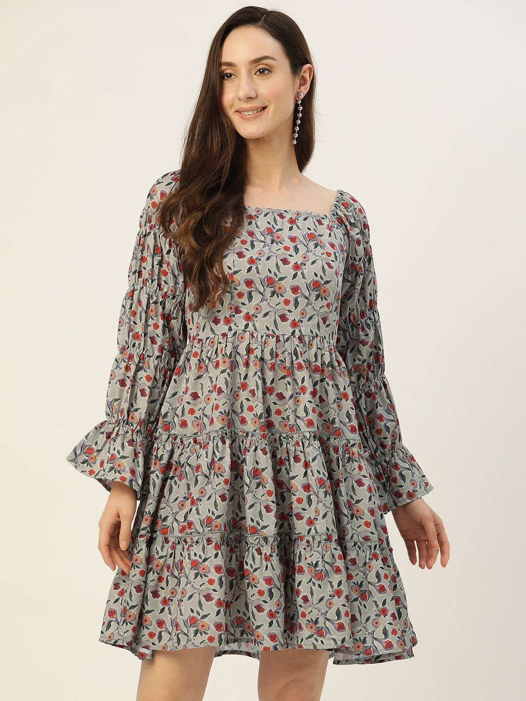 Rue Collection Floral Crepe A-Line Dress