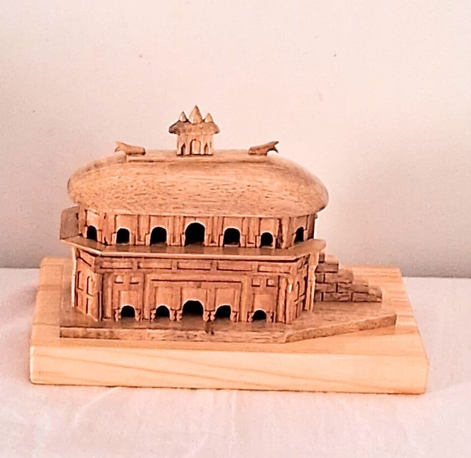 WOODEN model of Rangghar.