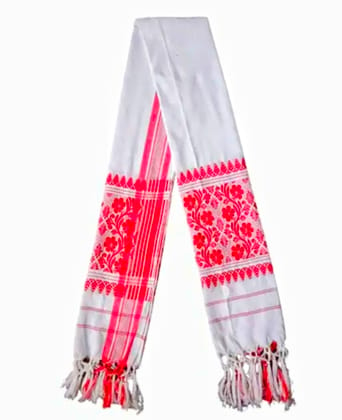 Assamese Cotton Stylish Stoles Soft and Comfortable for Bathing Gamusa(Ethnic Motifs)