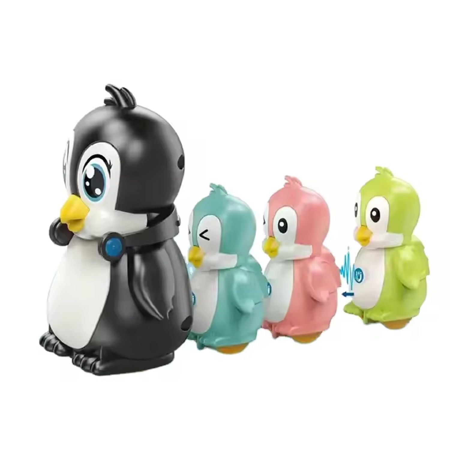 KTRS ENTERPRISE Electric Penguin Toys Set with Music & Light for Children Kids boys Girls Battery Operated Mini Dancing Animal Interactive Christmas Birthday Gift Multicolor