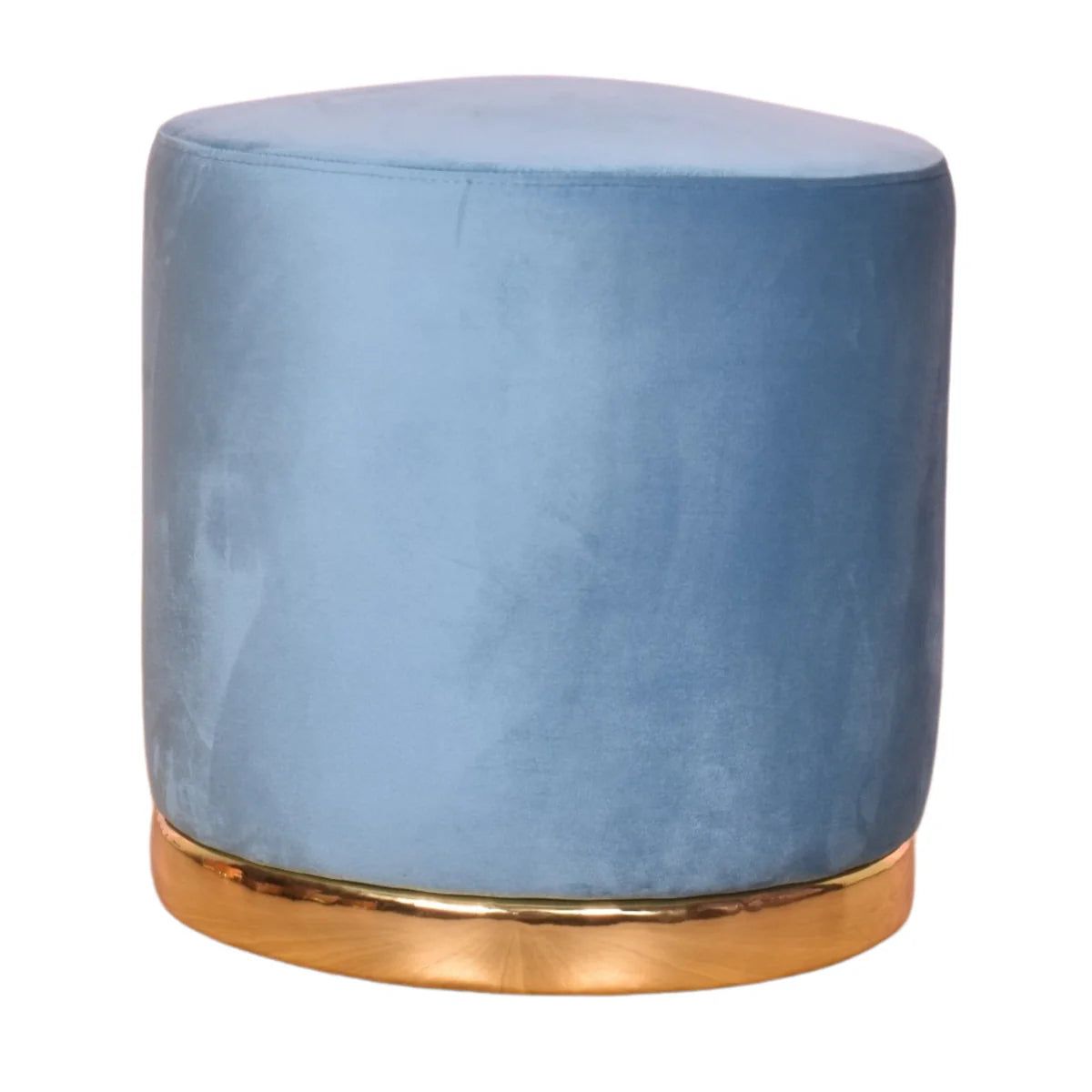 ARENA POUFFEE AZURE OTTOMAN SILKY 19 TEAL BLUE