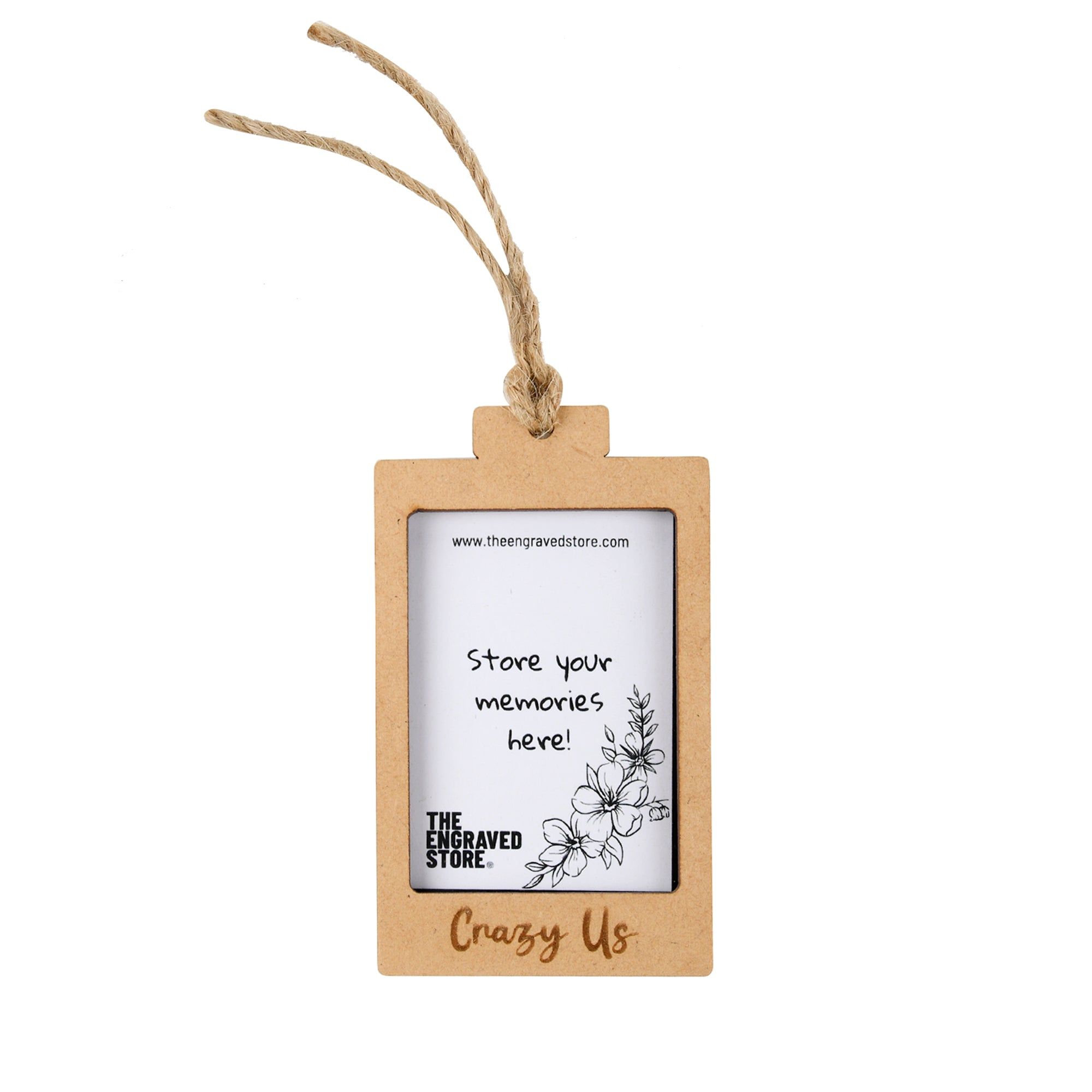 Crazy Us | Wooden Polaroid Photo Frame | Customised Gift