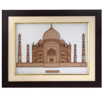 Taj Mahal - Wooden Engraved Frame