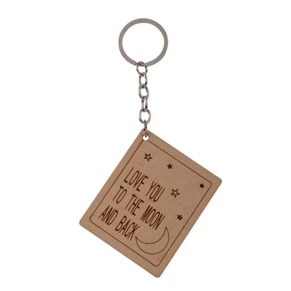 Love You To The Moon And Back | Wooden Keychain