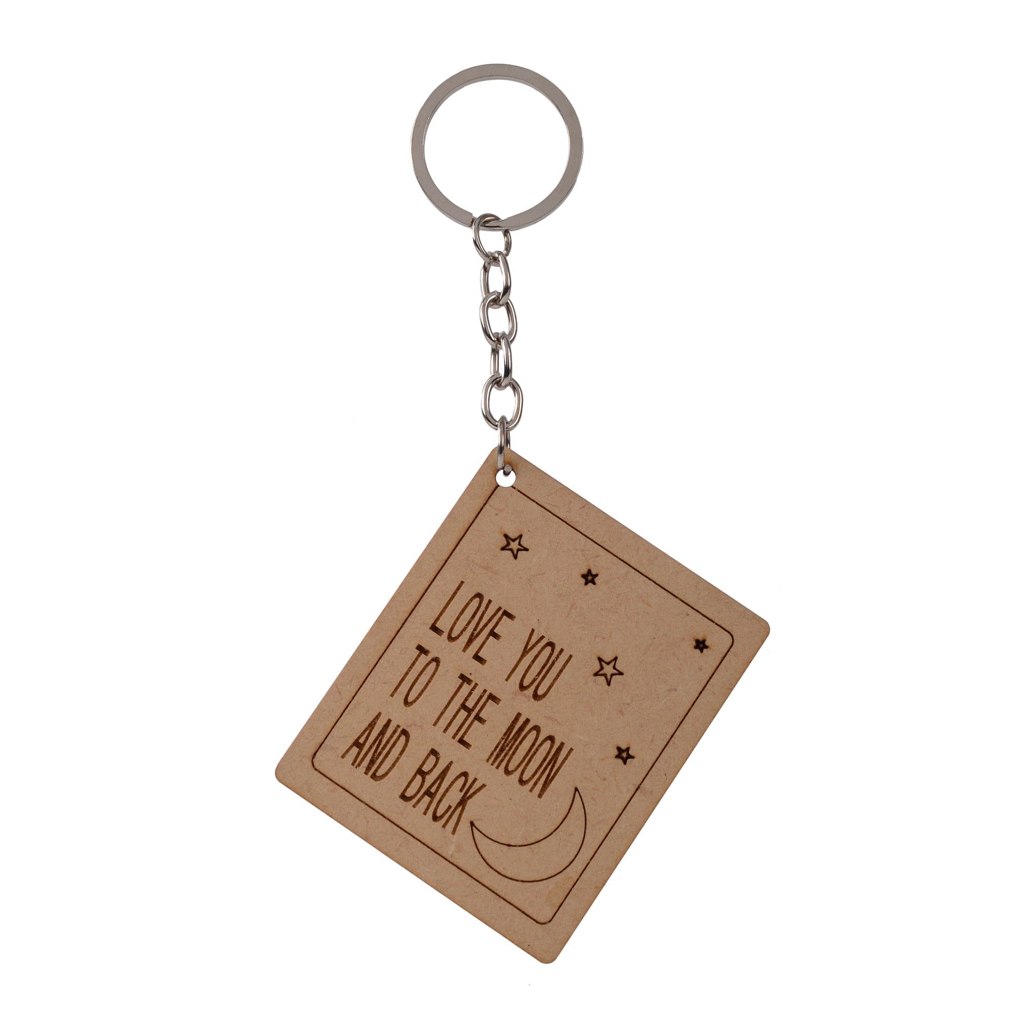 Love You To The Moon And Back | Wooden Keychain