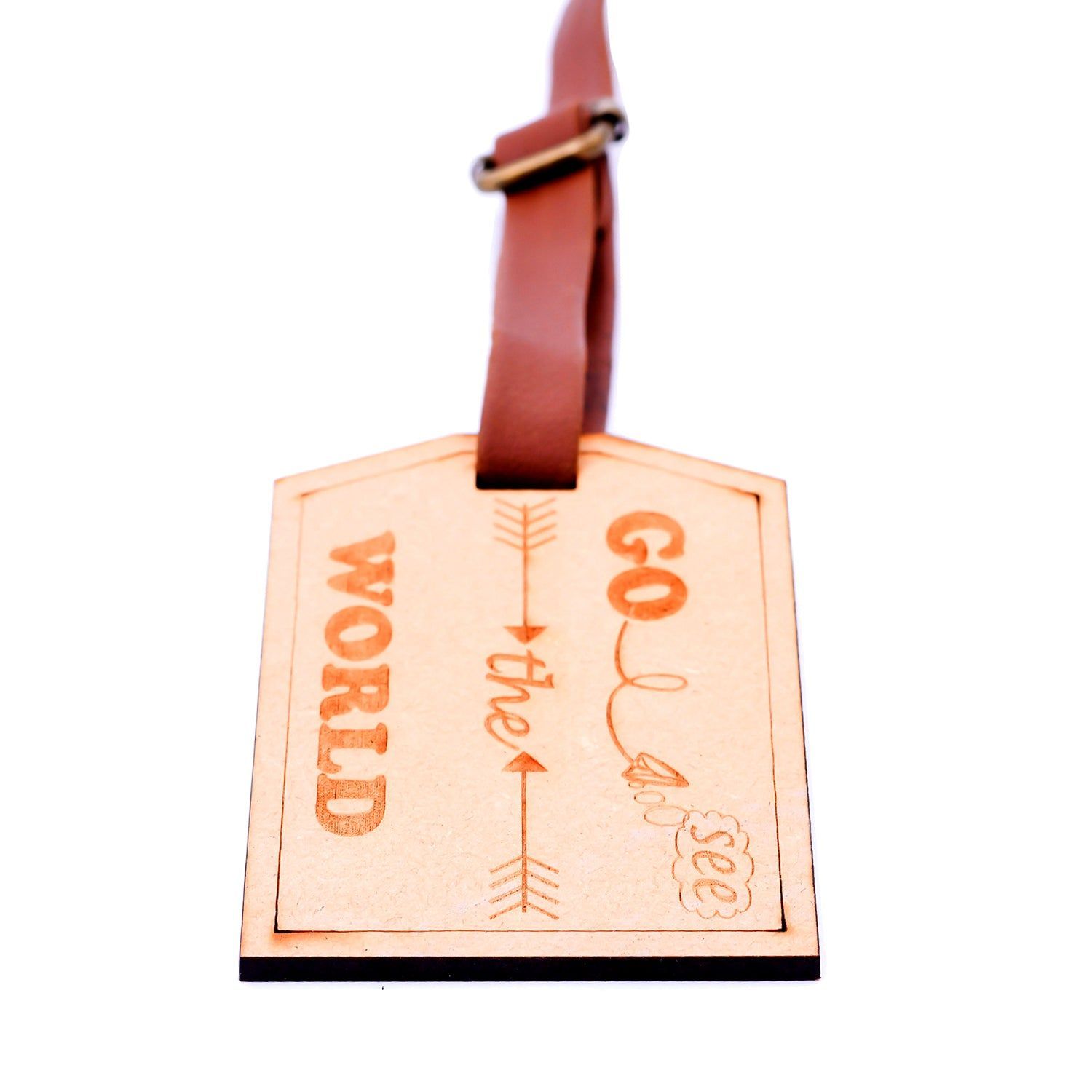 Go See The World - Engraved Bag Tag