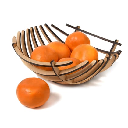 Wooden Fruit Basket - Detachable | Fruit Storage Tray | Dining Fruit Basket