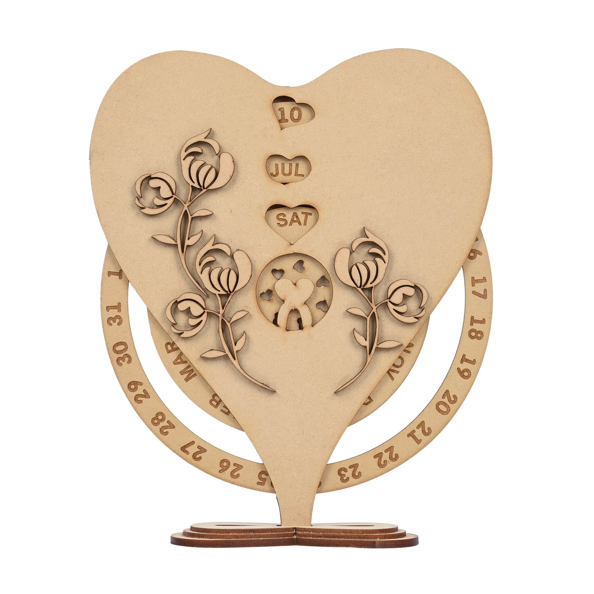 Heart Shaped Perpetual Calendar