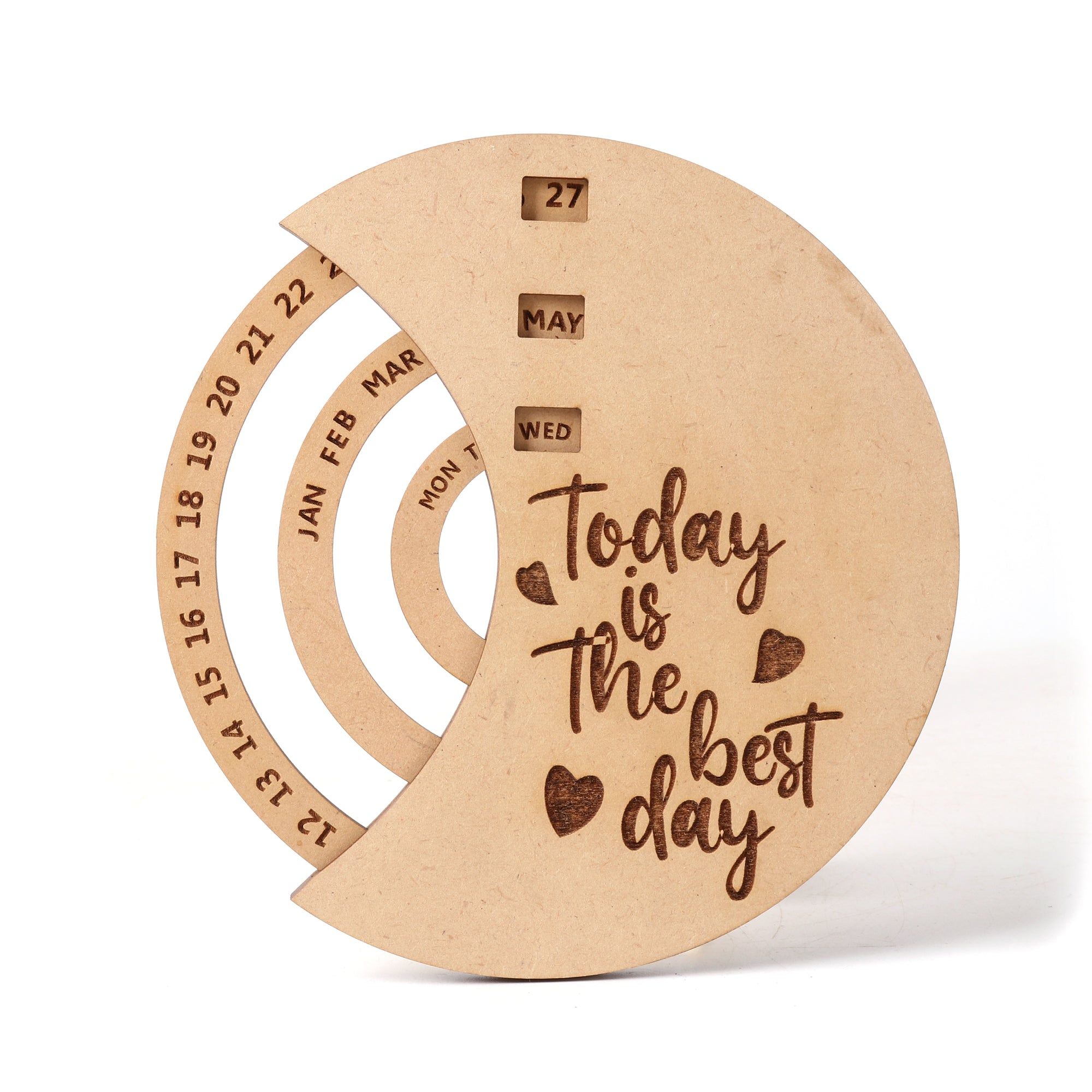 Never Ending Wooden Table Calendar | Perpetual Calendar