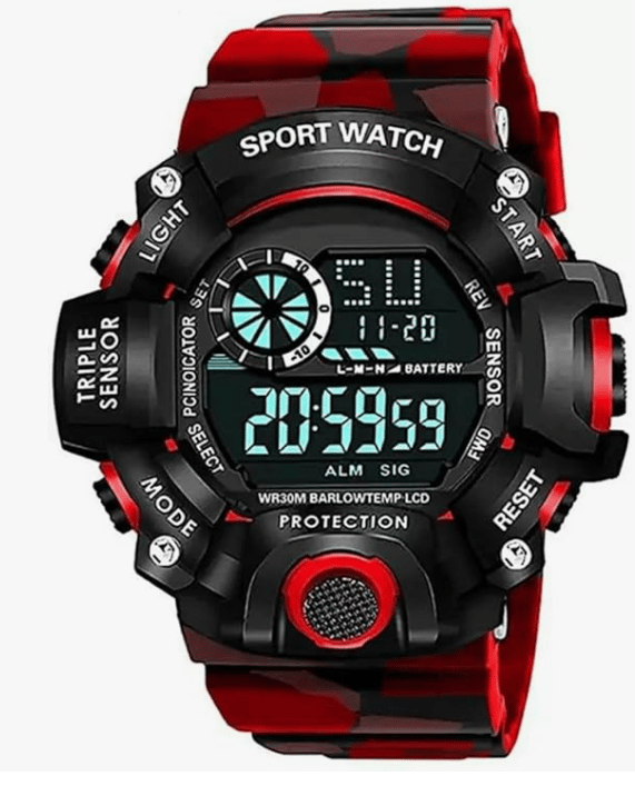 Granny's Love Men's Rugged Style Digital Army Watch