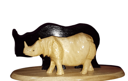 Wooden Rhino