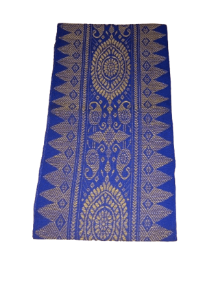 Aronai- Assamese Bodo Traditional Handwoven Ethnic Dress (MUFFLER/SCARF) Color : Blue