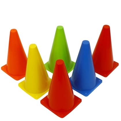 Planet of Toys Sports Training Field Agility 9" Space Marker Cones Set of 12 (Made in India)