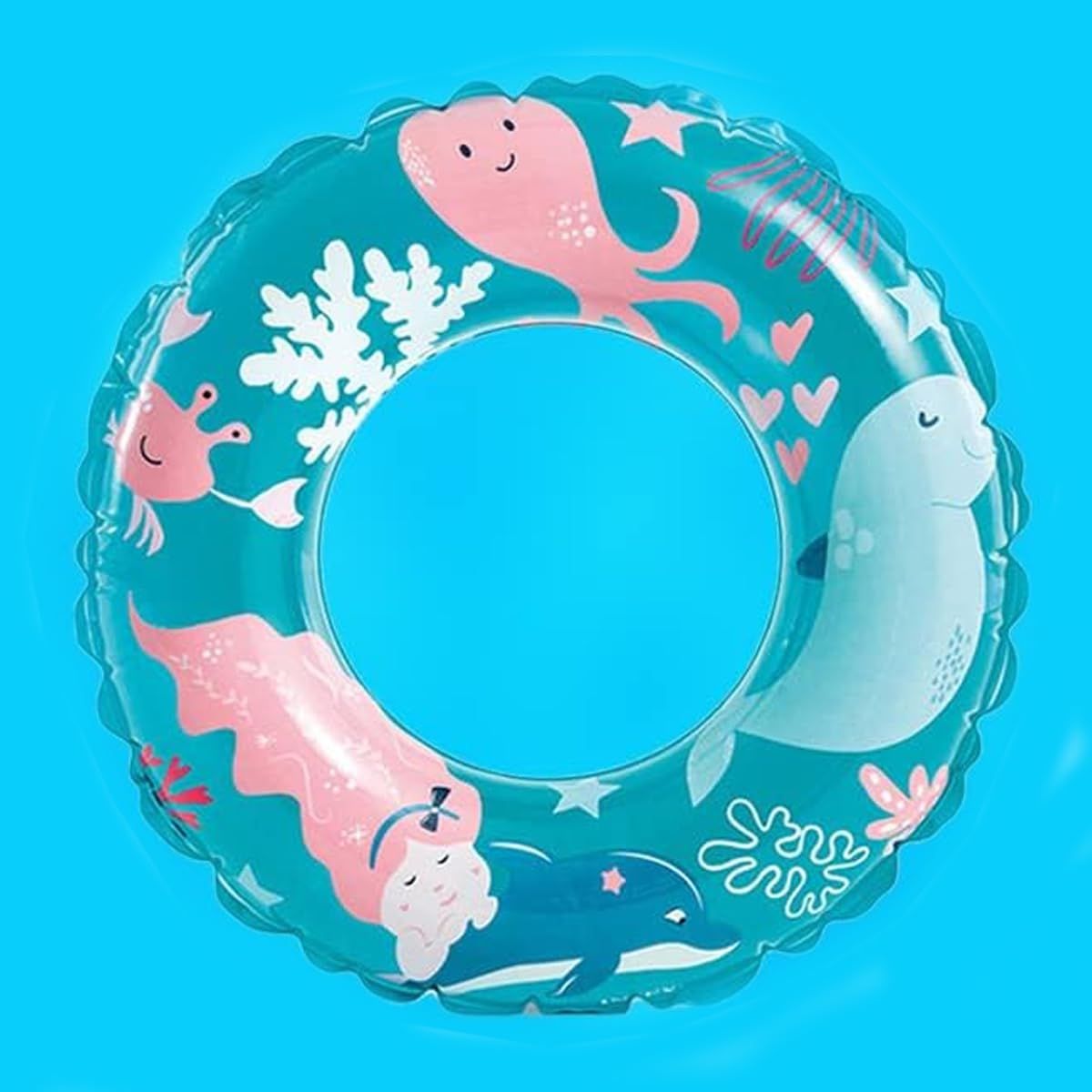 Planet of Toys Colorful Swimming Learning Ring for Kids 3+ Year Old | Swim Tube for Kids Pool Safty Ring for Kids