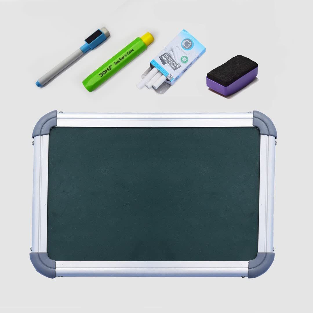 Planet of Toys Double Sided White Board and Chalk Board Both Side Writing Boards, one Side White Marker and Reverse Side Chalk Board Surface