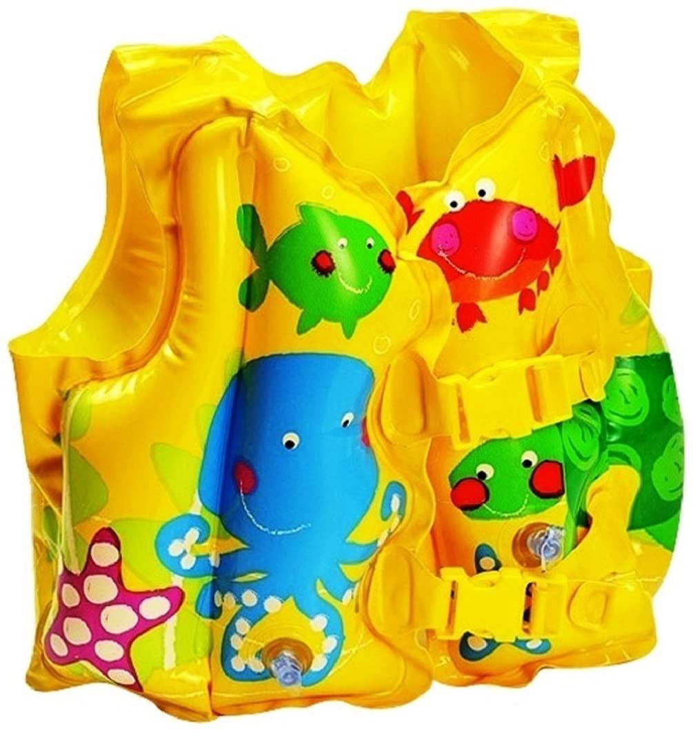 Planet of Toys Swim Vest for Kids 3-5 Year Kids | Adjustable Float Inflatable Swim Vest Jacket for Kids