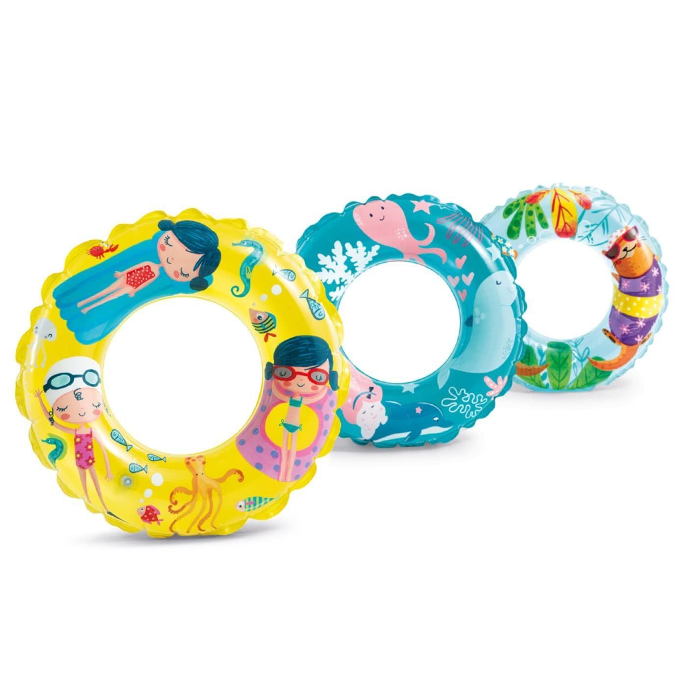 Planet of Toys Swimming Ring Swim Tube for Kids Swimming Learning Printed Cartoon Swim Rings for Kids (Design May Vary as per Availability)