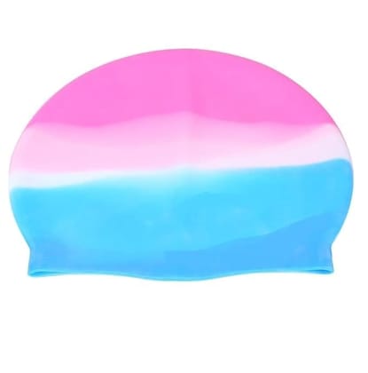 Planet of Toys Silicone Swimming Cap for Kids Waterproof Bathing Cap