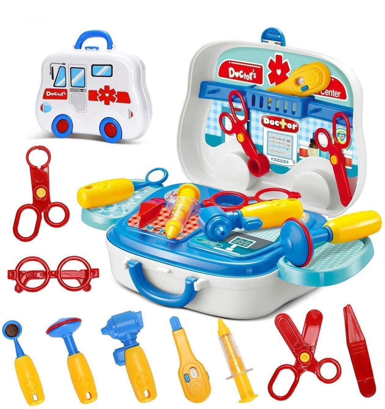 Planet Of Toys' Pretend Play Doctor Play Sets for Boys/Girls/Kids Doctor Kit Toys with Suitcase - ISI Approved (Doctor Set - Box)