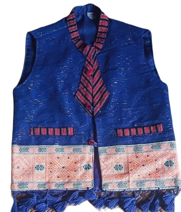 Handmade Embroidered Traditional Karbi Jacket-Indian Tribal Vest