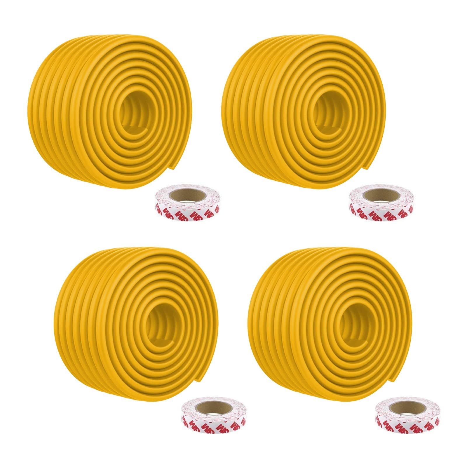 Safe-O-Kid' (Set of 4), Soft Cushioned 6.4 Ft / 2 Mtr Multi Functional Edge Guards with Strong 3M Adhesive, Safety for Sharp Edges for Babies- Yellow