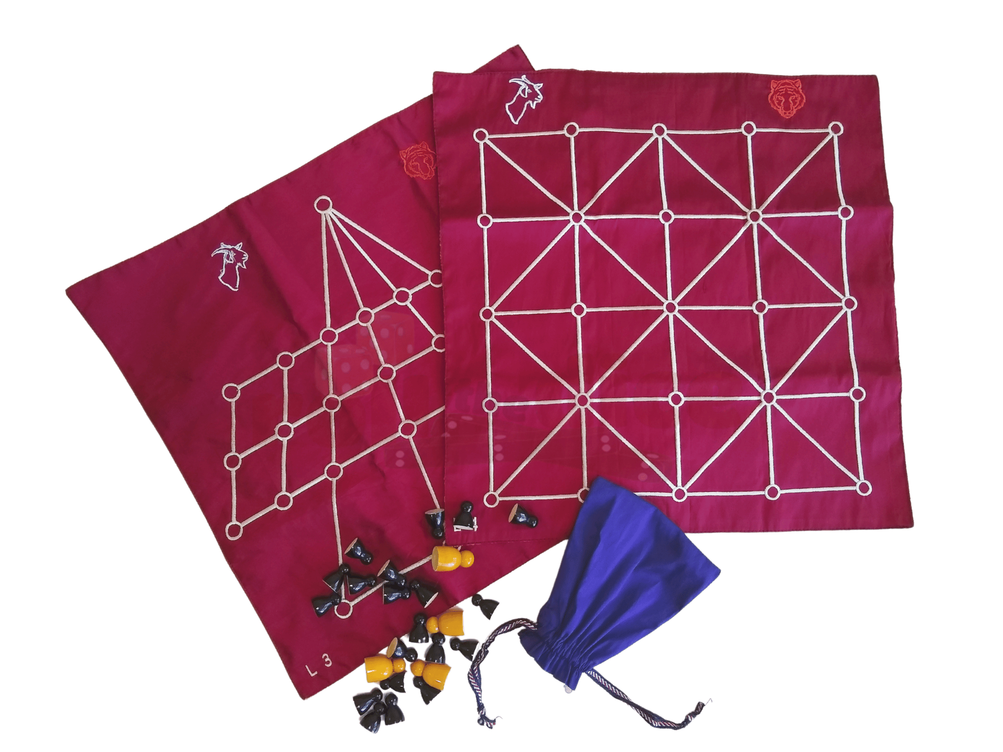 Aadu Huli (3 & 4) - Traditional Board Game