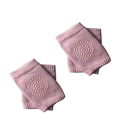 SAFE-O-KID' Pack of 2- Crawling Baby, Toddler, Infant Anti-Slip Elbow and Knee Pads/Guards-Pink