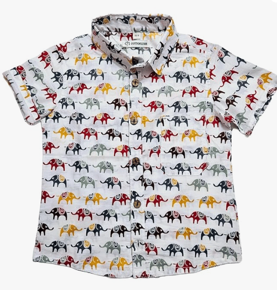 Elephant Printed Shirt for Kids