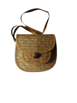 Sitalpati Woven Brown  Homemade Sling Bag