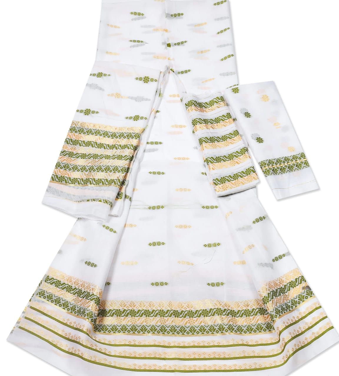 Mekhela chador white