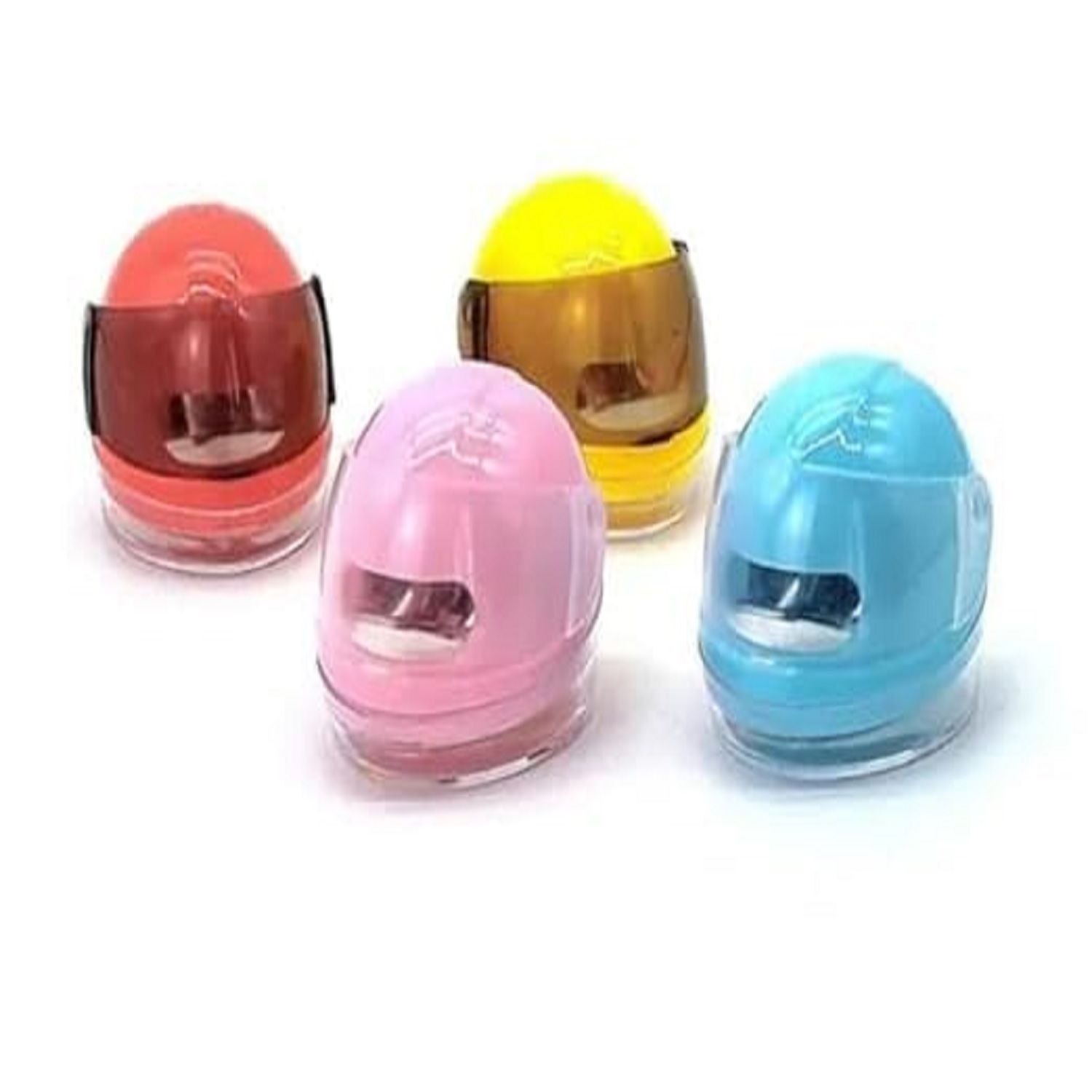 KTRS Enterprise Cutest Imported Stuff Helmet Shape Pencil Sharpener for Kids 4 Pic