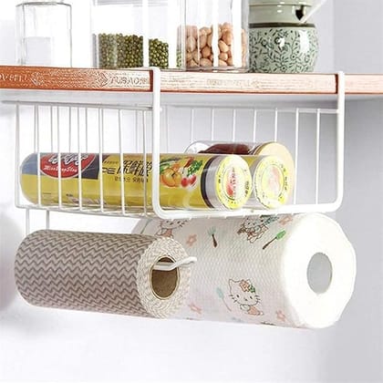 12 Inch Multifunctional Storage Basket Kitchen Storage Rack Under Cabinet Storage Shelf Basket Wire Rack Organizer Storage