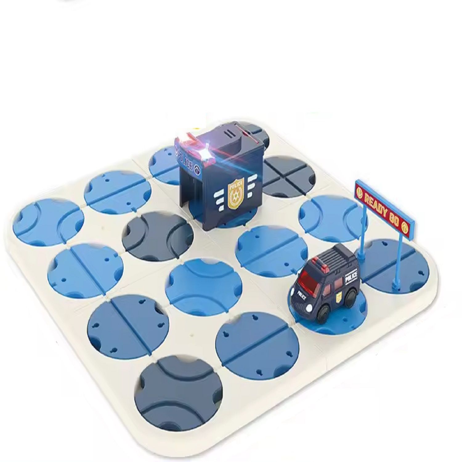 KTRS ENTERPRISE  34pcs Challenges Kids Brain Teaser Puzzle Logical Road Builder Blocks STEM Construction Educational Maze Games Toy For Kids Police