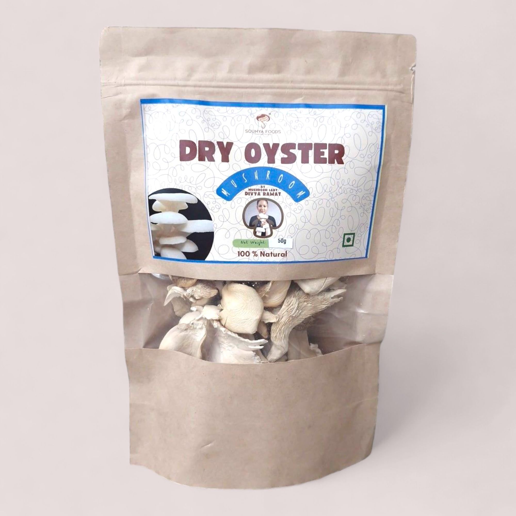 Organic Dry Oyster Mushrooms, 50g Pack