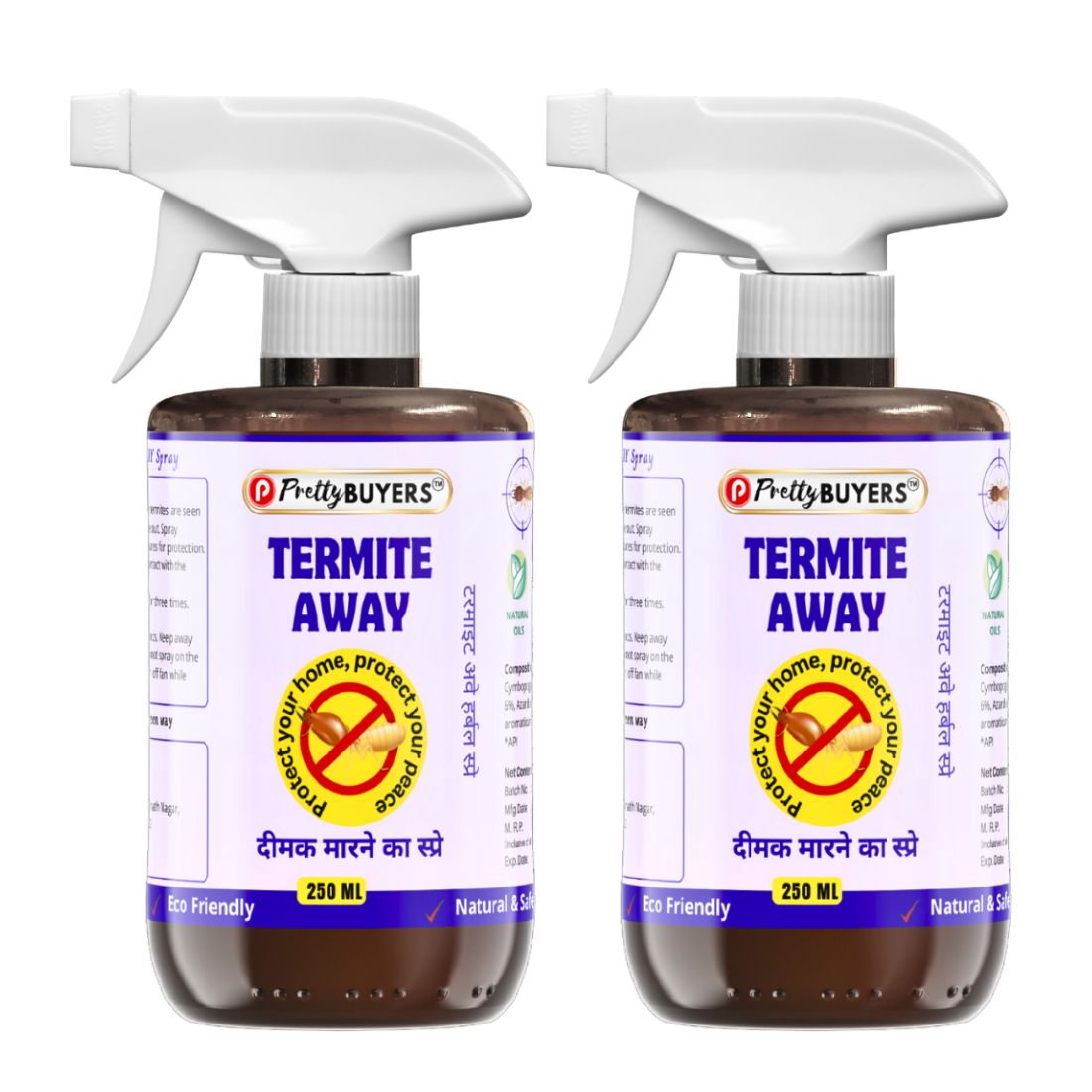 PrettyBUYERS Dimak Treatment Spray | Herbal Termite Killer Spray For Home | 250MLx2