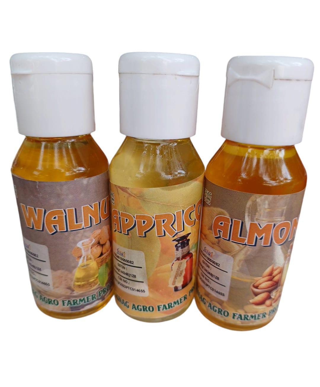 Organic Oil combo pack | Almond Oil| Apricot Oil | Walnut Oil