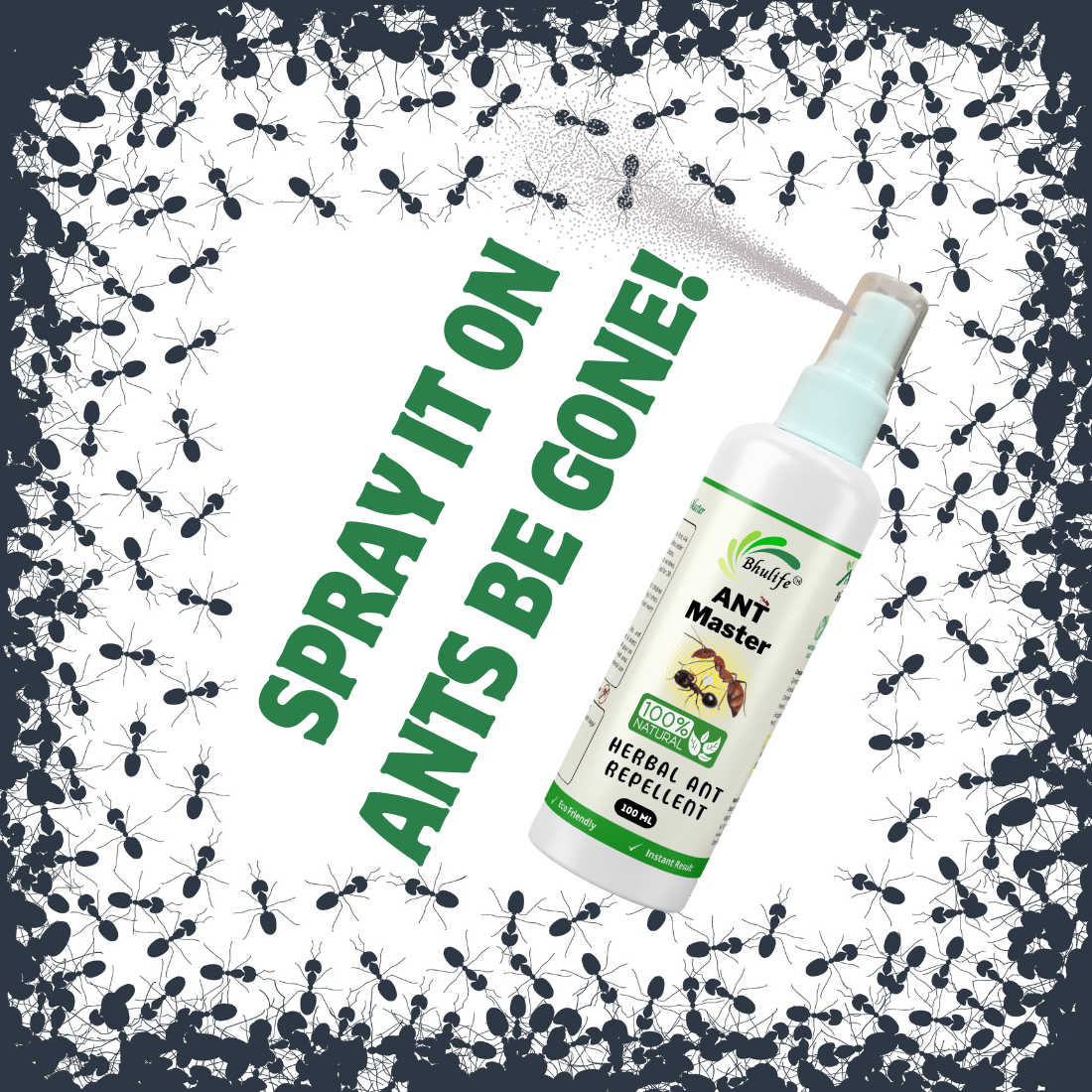 Bhulife Best Herbal Ant Repellent Spray for Home | 100MLx1