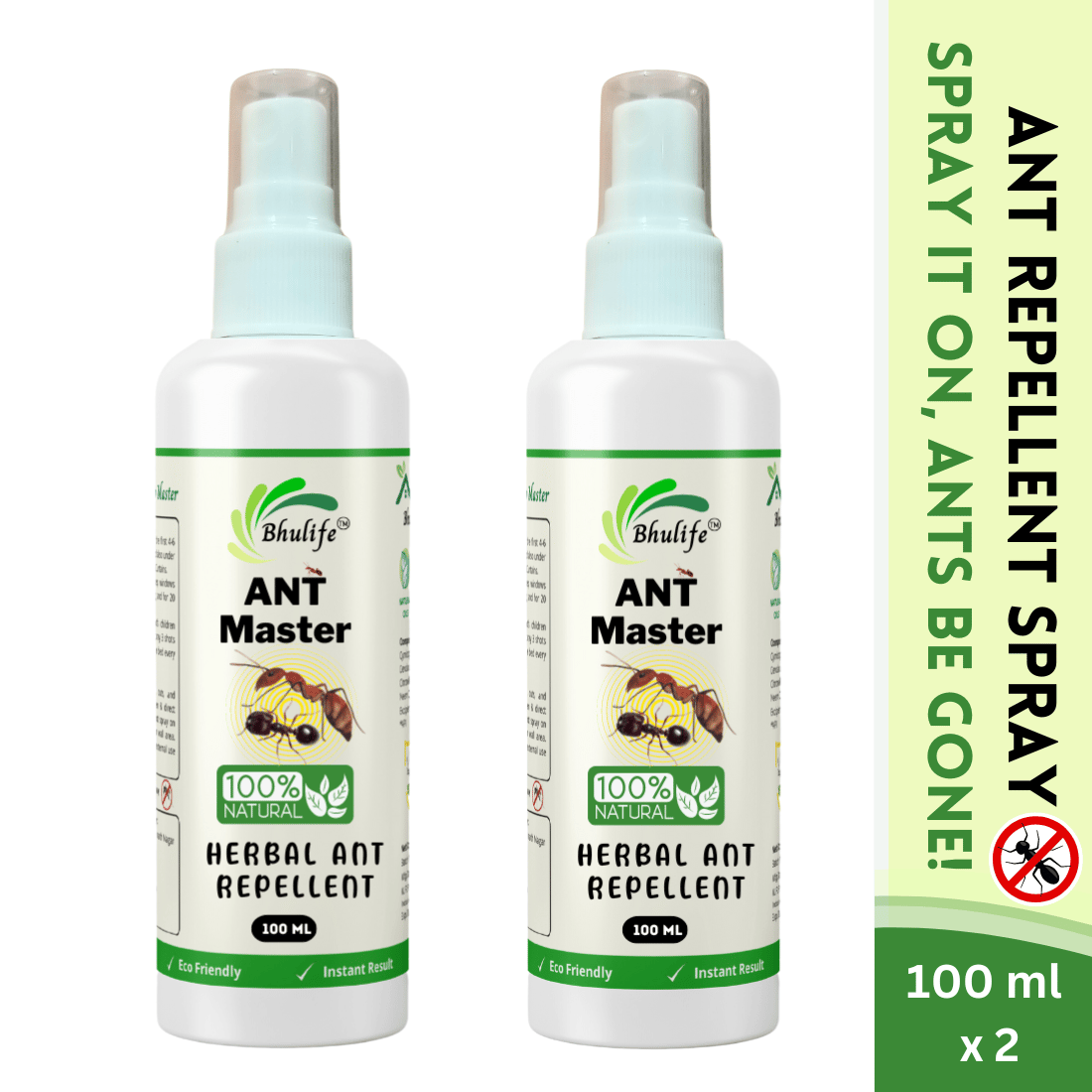 Bhulife Best Herbal Ant Repellent Spray for Home | 100MLx2