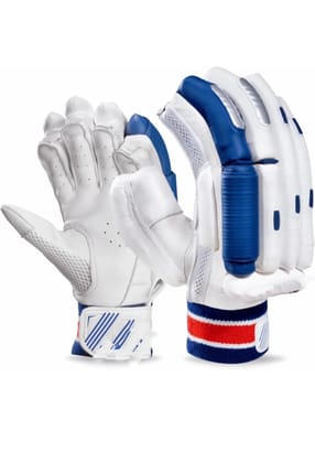 virat kohli Platinum Series | Right Handed | Men Size | Premium Hand Crafted Leather Palm Batting Gloves (Blue)