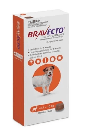 Bravecto chewable tablet for dogs 250 mg